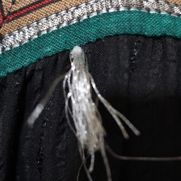 Ramona Rull Black Metallic Stripe Balloon Sleeve Vintage Dress 1X Retro - Picture 3 of 16